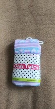 Gina Infant Girls' Striped  Hearts Flowers Cotton 1 Pair Tights size 9-18 Months