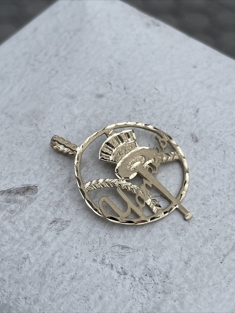 14k Yellow Gold MLB LogoArt New York NY Yankees Top Hat