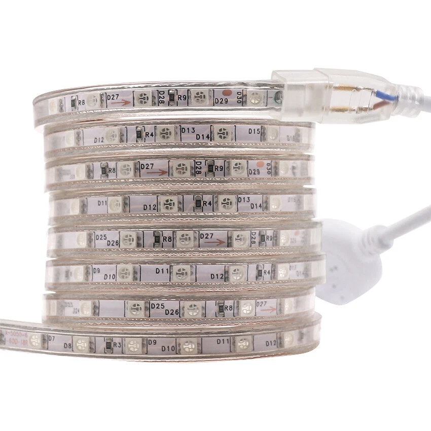 LED Strip Rope Lights 220V 240V 5050 SMD Waterproof Outdoor Indoor Lamp UK Plug - Image 3 of 4