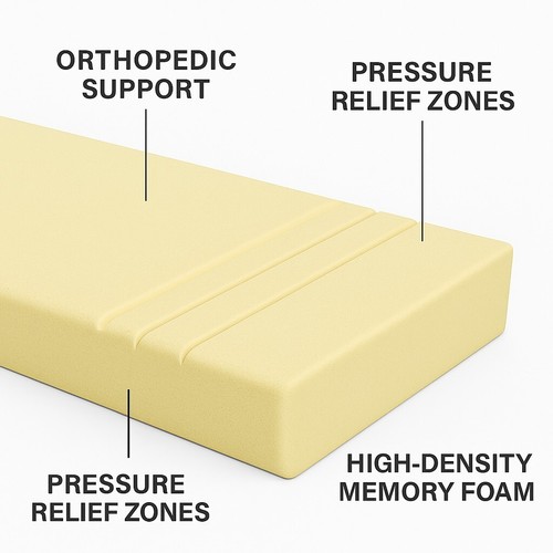 FOAMSUPA Orthopaedic Memory Foam Mattress Topper – Pressure Relief – UK Made - Picture 134 of 240