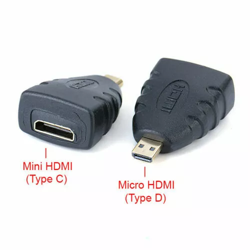 Micro HDMI (Type D) Male to Mini HDMI (Type C) Female Adapter Converter