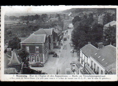 BEAURAING (BELGIEN) EISENBAHN, HOTEL & GESCHÄFTE belebt 1952
