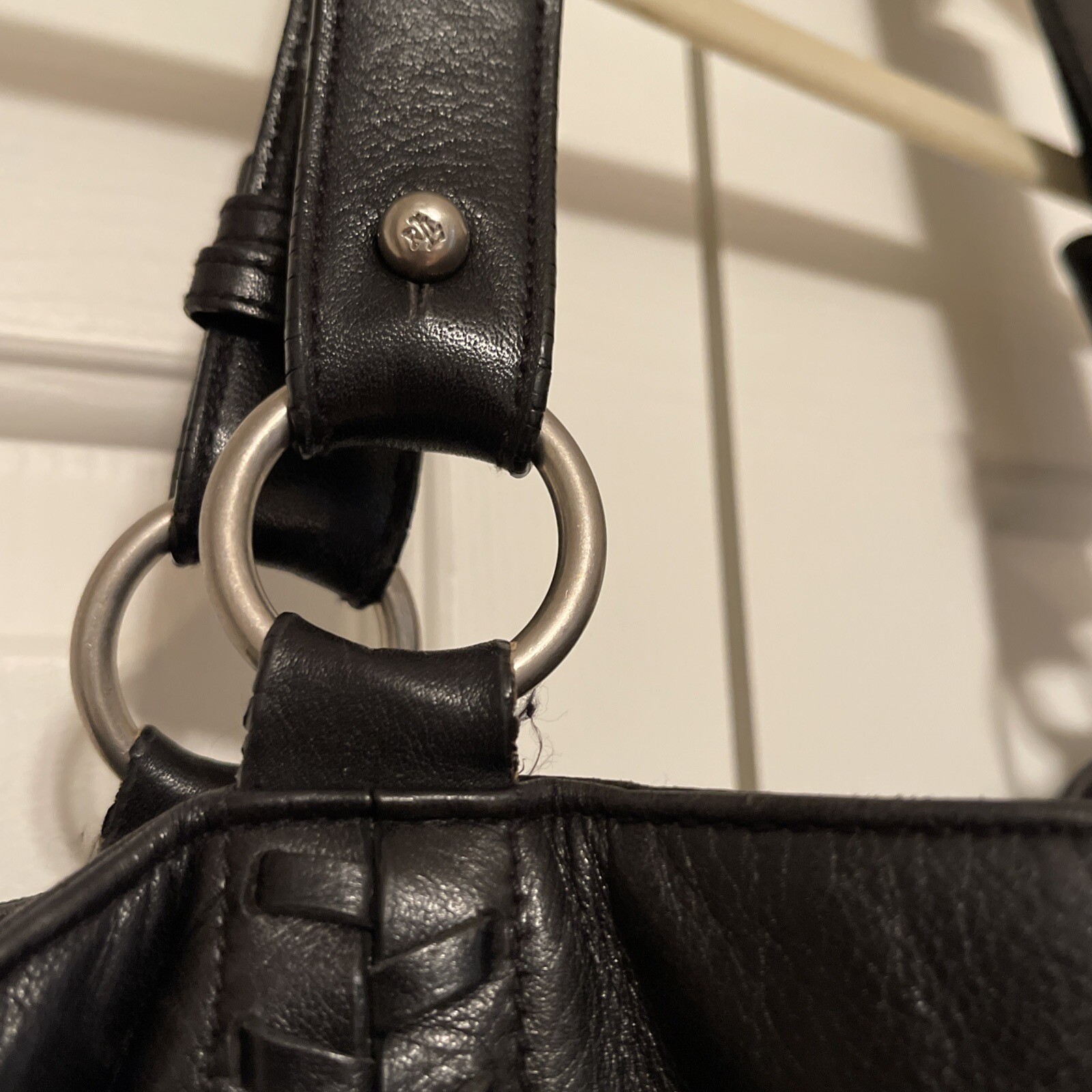 Lauren Ralph Lauren Black Leather Shoulder Bag Gem