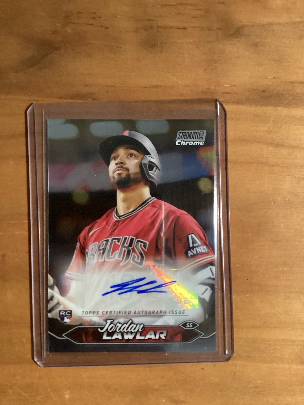 Jordan Lawlar 2024 Stadium Club Autograph #SCCA-JL Rookie RC Auto On Card