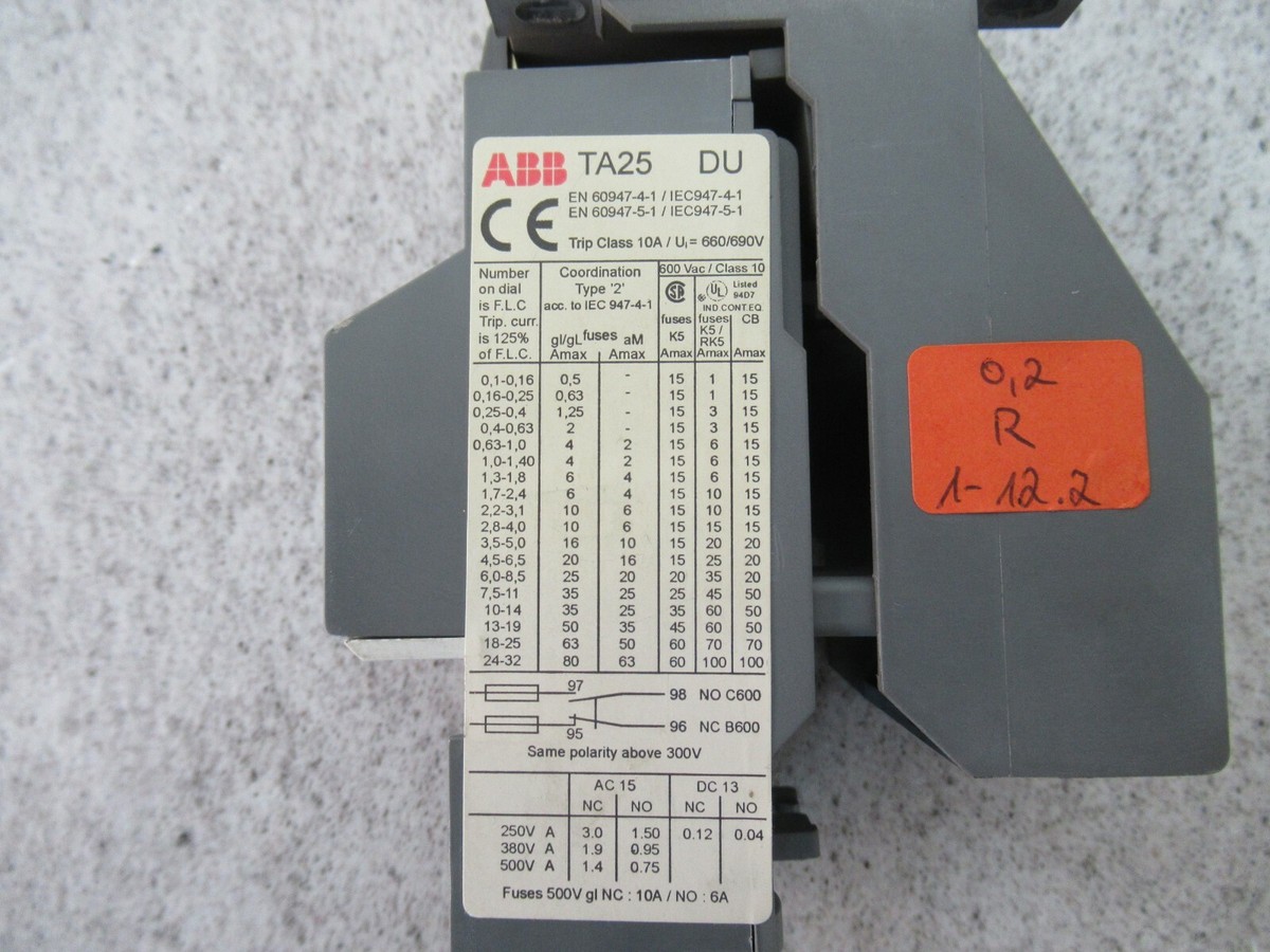 ABB TA25DU-11M 7.5-11A Nuovo – Garanzia 90 Giorni