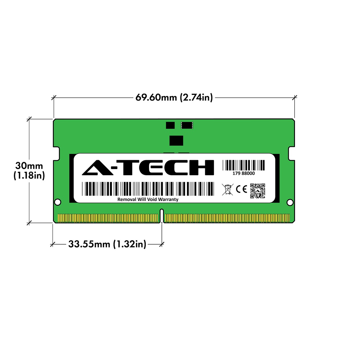 8GB DDR5 PC5-44800 SODIMM (Replacement for Hynix HMCG66AGBSA