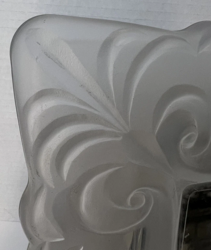 Marco de fotos vintage de cristal japonés 5x7 | Patrón de remolino decorativo Foto 4 de 4