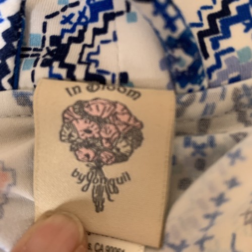 In Bloom by Jonquil Robe Womens XS - S Wrap Blue White Sewn On Belt - Picture 10 of 13