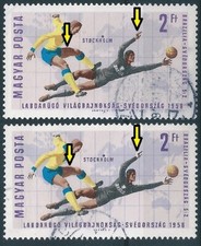 20890 Hungary Sport Football World Cup England Used ERROR Shifted Colour