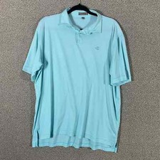 Peter Millar Summer Comfort Polo Shirt Men Large Green Striped Short Sleeve Golf