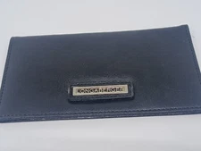 Longaberger Classic Solid Black Checkbook Cover Check Excellent Condition