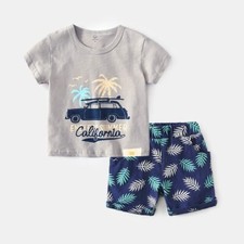 Cotton Baby Sets Leisure Sports Boy T-shirt  Shorts Sets Toddler Clothing