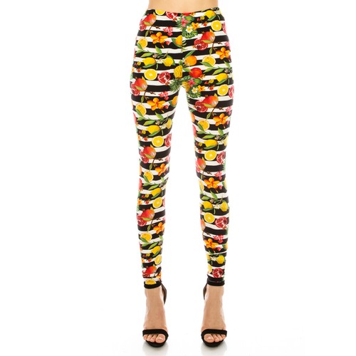 Leggings largos estampados para mujer de largo completo elásticos de material cepillado suave - Imagen 35 de 55