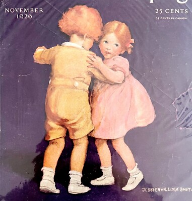 Adorable Girls Dancing 1926 Jessie Willcox Smith Lithograph GH Cover Art DWX8