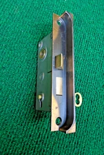 RARE PENN #1127 FRENCH DOOR MORTISE LOCK w/KEY, BS 1 1/2", FACE 5" (15657-9)