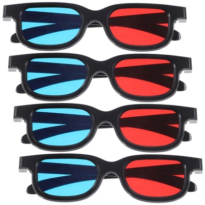 4 Pcs 3d Glasses for Adults Festival Miss Man Projector Computer