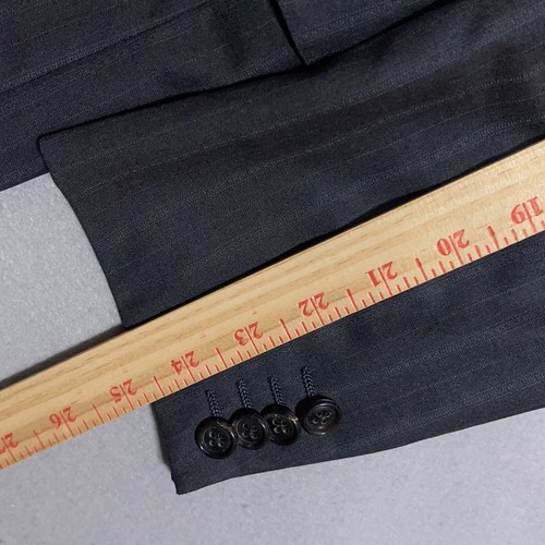 Ermenegildo Zegna Suit Jacket Size EU50R 42 Gray Pinstripe Gold Australian Wool - Picture 6 of 10