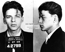 FRANK SINATRA POSES FOR MUG SHOT IN 1938 - 8X10 PHOTO (FB-486)