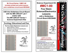 MC1-00 ** Mr Circuit Science ** Experiment Kit  4 Lessons & Solderless Ckt Bd