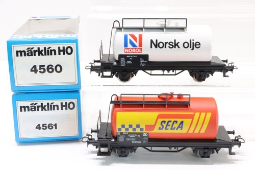 H0 Märklin 4561 4560 SNCB NSB Kesselwagen SECA NORSK AC Konvolut OVP N43