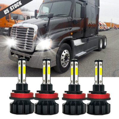 4x LED Headlight Kit For Freightliner Cascadia 2008-2016 - Hi/Lo Beam, 6000K, 320W