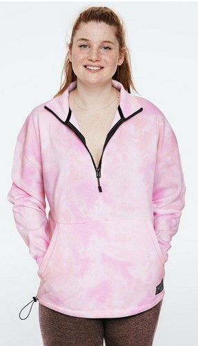 Large Sweater Knit Tunic Quarter Zip 