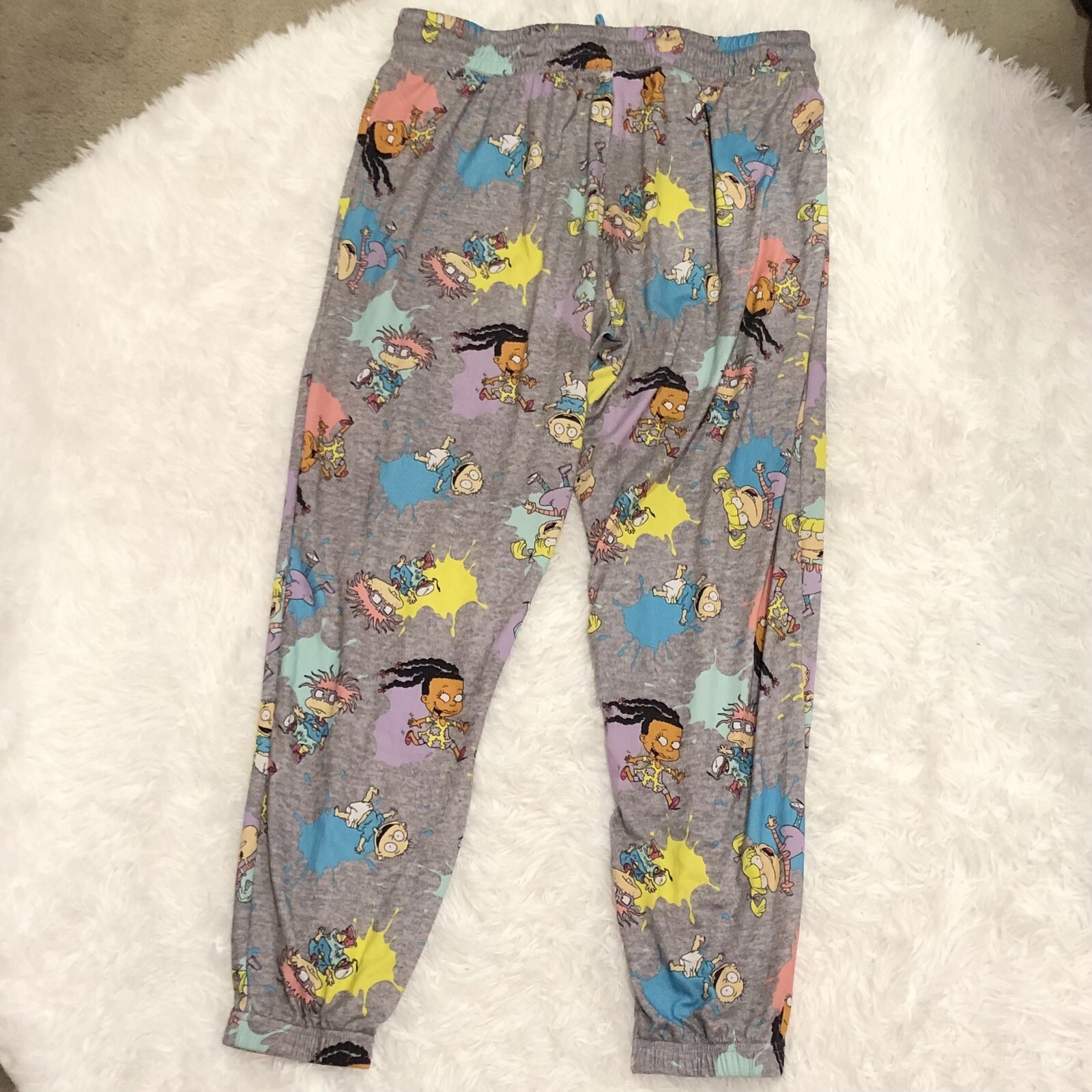 Nickelodeon Rugrats Splatter Paint Jogger Pajama Pant… Gem