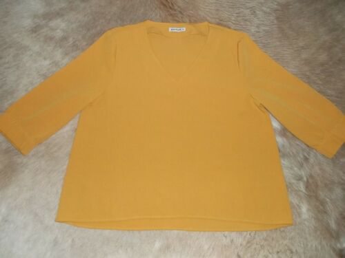 Mushroom women's shirt 3/4 arm size M mustard yellow second hand look!! - Picture 1 of 6