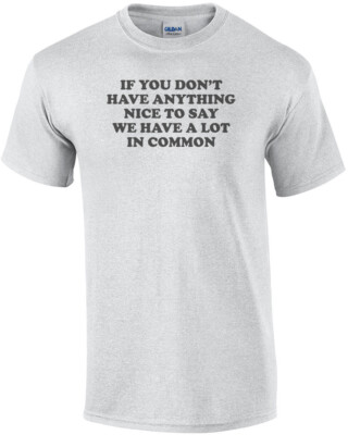 If You Don't Have Anything Nice To Say Then We Have A Lot In Common T-Shirt