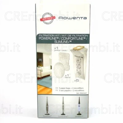 5 Sacchetti 2 Microfiltri Aspirapolvere Powerline Comfortline Slimline+ ROWENTA