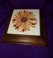 dessous de plat ancien musical   - décor floral