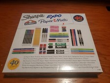 School Supplies - Paper Mate, Sharpie, Expo, Elmers, 40 Total Pieces