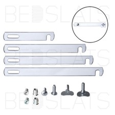 Divan Bed Linking / Connecting Bars Kit - Nickeled Plated / Chrome - 4 Sizes