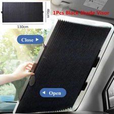 Retractable Car Front Window Sun Shade Visor Windshield Roller Blind 130x46cm
