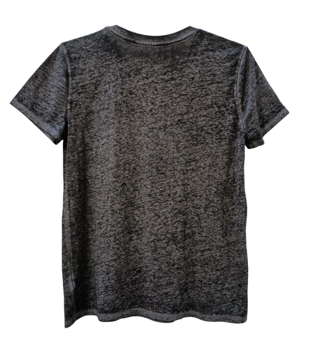Lucky Brand AC DC Voltage Tshirt Womens Medium Graphic Black Heather Tee NWOT - Picture 4 of 6