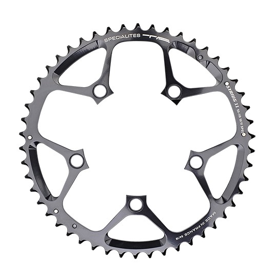 Pacco strada 5 bracci d.110 ta sirio 48dts esterno nero alluminio 7075 tipo shim