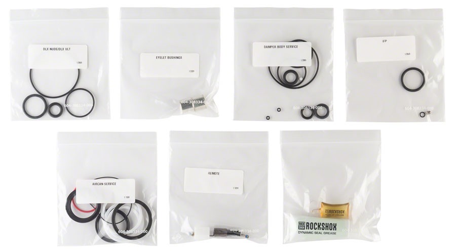 Комплект обслуживания заднего амортизатора RockShox — 200 часов/1 год, DELUXE/DELUXE REMOTE A1-B2