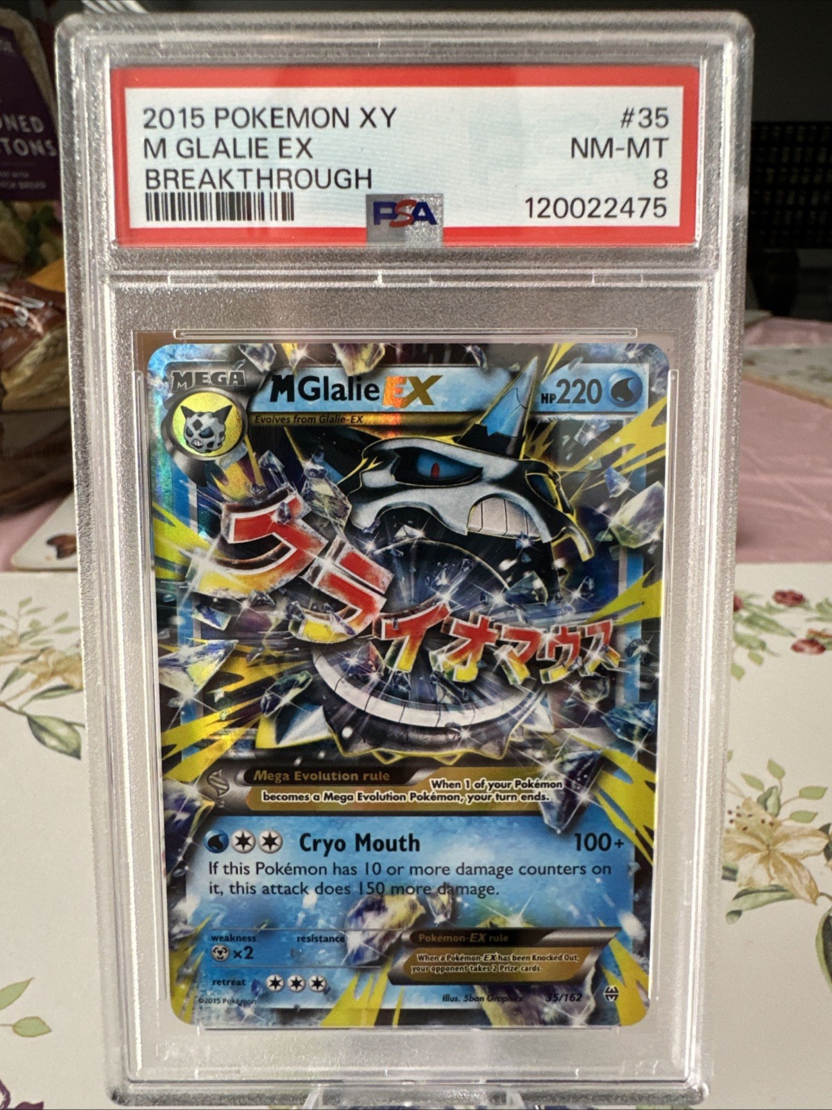 PSA 8 M Glalie EX 35/162 XY Breakthrough NM-MT