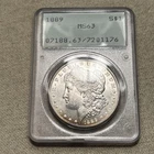 1889 Morgan Silver Dollar $1, PCGS MS63 Rattler OGH, Choice Uncirculated BU PJ