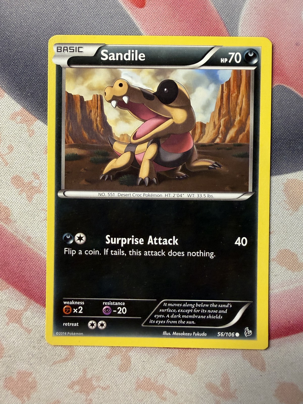 Sandile Common XY - Flashfire 56/106 NM English Pokemon Card