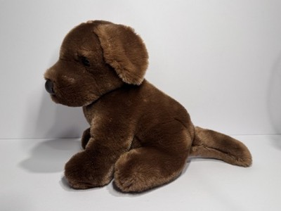 Douglas Cuddle Toys Labrador Dog Puppy Chocolate Brown Sitting 9  Plush Vintage