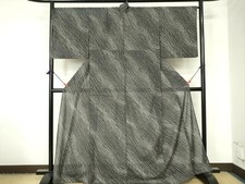 CHIC Vintage Japanese Summer Kimono Komon Silk Usumono WIDE AND LONG US SHIP