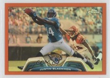 2013 Topps Chrome Retail Orange Refractor Justin Blackmon #173 qq3
