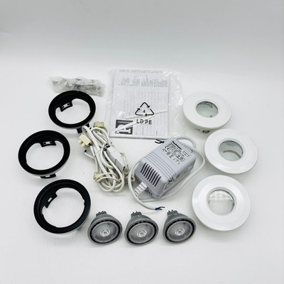 Paulmann premium line LED recessed spotlight set 3x 4W IP65 recessed lights white #78B2