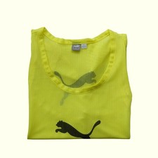 PUMA VTG Y2K RETRO BIG LOGO MESH SOCCER PRACTICE JERSEY ACTIVE TANK TOP SHIRT XL