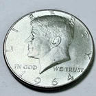 1964 Kennedy Half Dollar - 90% Silver • Circulated US Coin #6489
