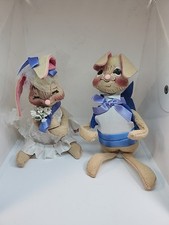 Annalee Dolls Bunny Bride  Groom Wedding Pair, 1993.