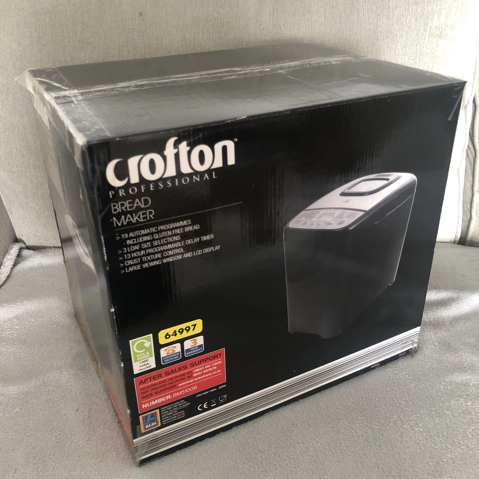 Crofton BM5100B Bread Maker Oven 19 Settings Black Professional New Boxed