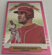 2019 Donruss Optic Baseball Eugenio Suarez Cincinnati Reds Diamond Kings Pink 25
