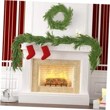 Christmas Garland Norfolk Pine Garland, Real Touch Artificial Faux 9FT 1